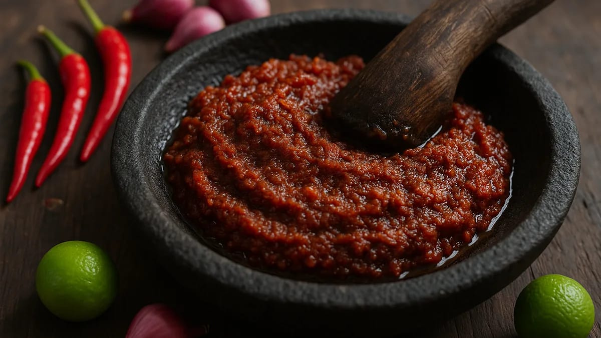 Sambal Terasi (Shrimp Paste Sambal) - Indonesian recipe with sambal